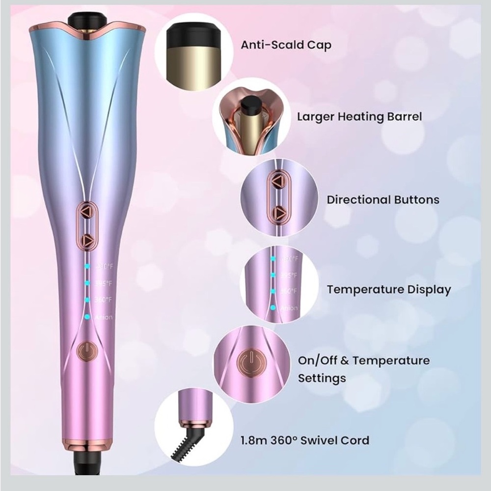 Automatic Hair Curler - Pink and Blue